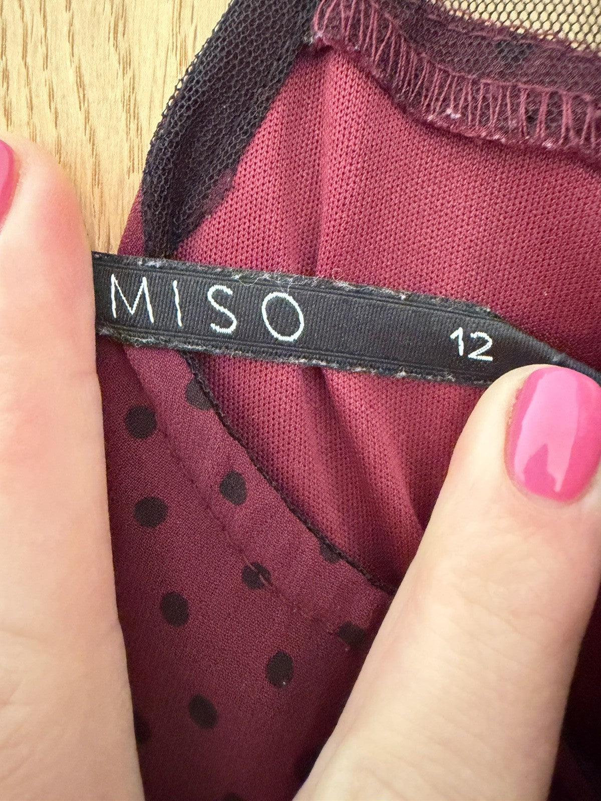 Miso Women’s Dotty Dress Size 12